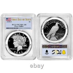 Presale 2025-S Proof $1 Morgan and Peace Silver Dollar 2pc Set PCGS PR70DCA