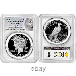 Presale 2025-S Proof $1 Morgan and Peace Silver Dollar 2pc Set PCGS PR70DCA