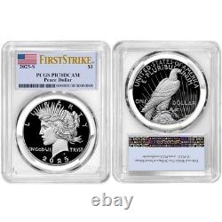 Presale 2025-S Proof $1 Morgan and Peace Silver Dollar 2pc Set PCGS PR70DCA