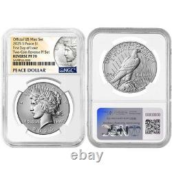 Presale 2025-S Reverse Proof $1 Morgan and Peace Silver Dollar 2pc Set NGC
