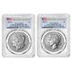 Presale 2025-s Reverse Proof $1 Morgan And Peace Silver Dollar 2pc Set Pcgs