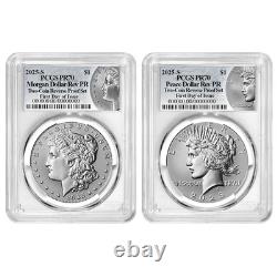 Presale 2025-S Reverse Proof $1 Morgan and Peace Silver Dollar 2pc Set PCGS