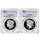 Presale 2pc Set 2024-s $1 Proof Morgan And Peace Silver Dollar Pcgs Pr70d