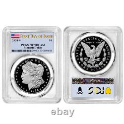 Presale 2pc Set 2024-S $1 Proof Morgan and Peace Silver Dollar PCGS PR70D