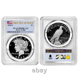 Presale 2pc Set 2024-S $1 Proof Morgan and Peace Silver Dollar PCGS PR70D
