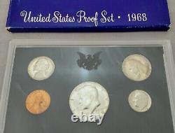 Proof Set Lot 1962 1963 1964 Silver Quarter Half Dollar Some withEnvelopes +1968