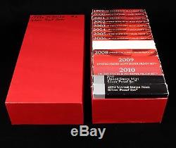 Proof set Silver 1999 2012, 14 complete sets 169 coins US MINT Run lot #866