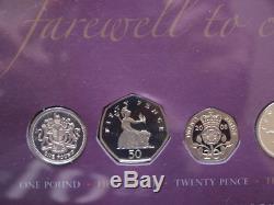 RARE 2008 Farewell to Classic Coinage Silver Proof 7 Coin Set First Day Cover