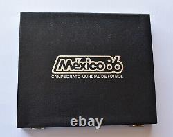 RARE MEXICO PROOF SET 1985 1986 Football World Cup 100 50 25 Peso Silver Monedas