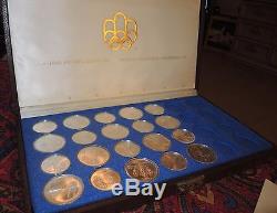 Reduced 1976 OLYMPIC SILVER SET 20 Coins 21 OZ PROOF Sealed + original box INFO