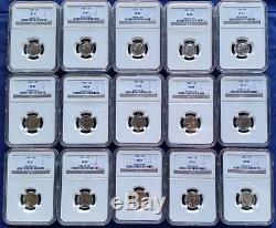 Roosevelt Dimes 15 Piece Silver Proof Set 1950-1964 NGC PF67 WithBox
