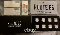Route 66 Silver 8-coin Coin Set with extras PLUS Rt 66 BOOK