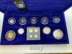 Royal Mint UK 2000 Millenium Silver Proof 13 Coin Set Including Maundy Set Of 4