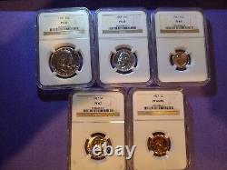 SILVER 1957 Proof Set NGC PF 65 to 67 GREAT PRICE and FREE SHIPPING