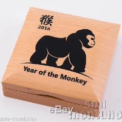 SILVER & GOLD 2 Coin Proof Set YEAR OF THE MONKEY 2016 Mongolia