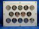 Set Of 14 Franklin Proof Silver Half Dollar Coins 1950-1963 W Acrylic Case