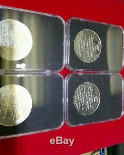 Set of 19 sterling silver coins proof condition