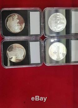 Set of 19 sterling silver coins proof condition