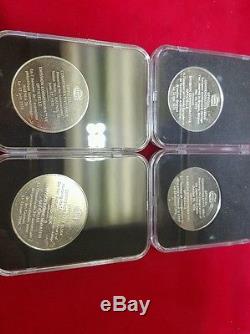 Set of 19 sterling silver coins proof condition