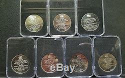 Set of 19 sterling silver coins proof condition