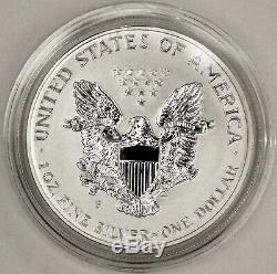 Set of 5 American Silver Eagle Reverse Proof Coin 2006p, 2011p, 2012s, 2013w, 2019w