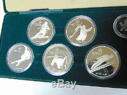 Set of 8 Proof 1988 Calgary Olympic 1 oz Silver Coins Canada $20 Silver (m. Rm)