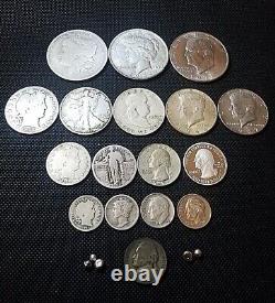 Silver Coin Lot Type Set 17 Silver Coins +Silver Shot Starter Set Estate Lot