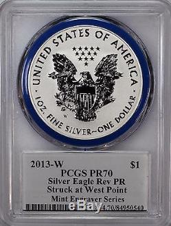 Silver Eagle Ultimate Reverse Proof 4 Coin Set PCGS PR70 Mercanti Mint Engraver