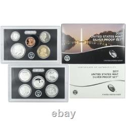 Silver Proof Set 2017 90% Silver Uncirculated 10 Coin Set OGP With COA