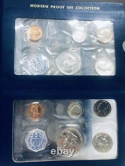 Silver Proof Set Collection 1957-1964 In Book Holder From Grandpa's Old Hoard