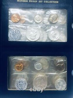 Silver Proof Set Collection 1957-1964 In Book Holder From Grandpa's Old Hoard