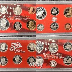 Silver Proof Sets 1999-2008 Full Sets with OGP/COA - All Deep Cameos