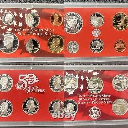 Silver Proof Sets 1999-2008 Full Sets with OGP/COA - All Deep Cameos