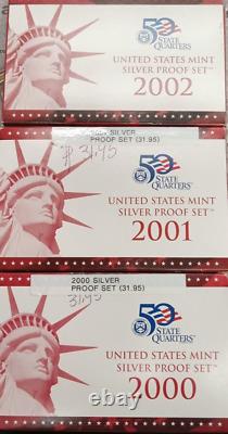 Silver Proof Sets 2000, 2001, 2002 TP-6711