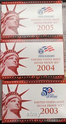 Silver Proof Sets 2003, 2004, 2005 TP-6712