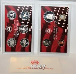 Silver Proof Sets for years 1999,2000 & 2002-2010. 11 years in total. FULL SETS