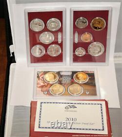 Silver Proof Sets for years 1999,2000 & 2002-2010. 11 years in total. FULL SETS