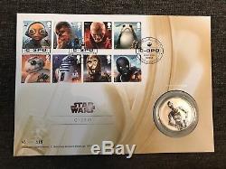 Star Wars Silver Proof Coin/Medal Cover Full Set(Limited Edition) Royal Mail