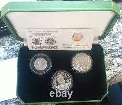 Tajikistan 2006 Independence Set of 3 Silver Coin Medals, Proof