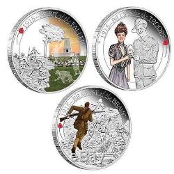 The ANZAC Spirit 100th Anniversary 2015 1/2oz Silver Proof Three-Coin Set