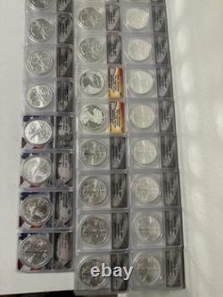 The Most Complete Set of ANACS American Silver Eagles You Will Ever Find! 50 Oz