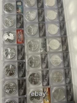 The Most Complete Set of ANACS American Silver Eagles You Will Ever Find! 50 Oz