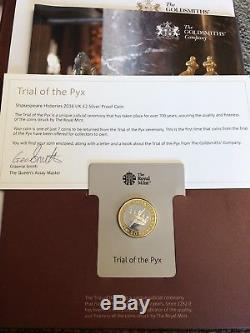 Trial Of The Pyx Shakespeare Set 3x Silver Proof £2 Coin. 1 Of 9 RARE