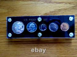 True Gem 1954 Five Coin Silver Proof Set In A Protective Hard Plastic Holder R1