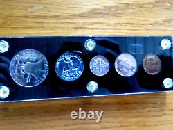 True Gem 1954 Five Coin Silver Proof Set In A Protective Hard Plastic Holder R1