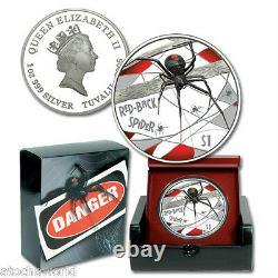 Tuvalu 2006 RED BACK SPIDER Perth Mint. 999 Silver Coin 1oz Deadly and Dangerous