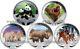 Tuvalu 2012 Wildlife In Need Complete 5 Coin Collection Set $1 Pure Silver Proof