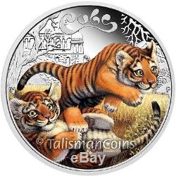 Tuvalu 2016 Big Cat Cubs 5 Coin Silver Proof Set Tiger Jaguar Lion Lynx Leopard