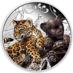 Tuvalu 2016 Big Cat Cubs 5 Coin Silver Proof Set Tiger Jaguar Lion Lynx Leopard