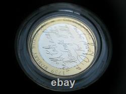 UK 2009 Piedfort Silver Proof 4 Coin Set £5 2x £2 Pounds Darwin & Burns 50 Pence